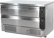 [POLAR] U-Series Double Drawer Counter Fridge Freezer, 6x 1/1GN Capacity, Silver
