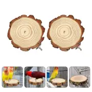 2 Pcs Perches Play Parrot Standing Board Springboard for Birds