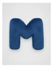 [Seed Heritage] Velvet Initial Cushion M in Blue