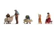 N15751 Noch OO/HO Gauge Sheep Shearers (4) Figure Set