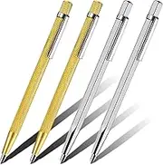 4Pcs Scriber Marking Tools, Premium Aluminium Tungsten Carbide Tip Scriber, Etching Engraving Scriber Pen for Glass, Ceramics, Metal Sheet