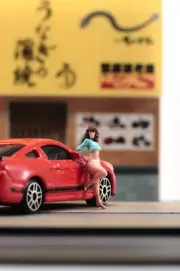 Resin 1/87 Diorama Miniature Tos Figures Anime Sexy Car Model Girl Doll Model