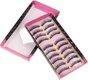 [SHERCHPRY] 10 Sets of Dense Long Eyelashes Natural False Lashes Gentle on Eyes Ideal for Daily Cosplay Parties Dates