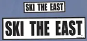 (2) NEW SKI THE EAST RESORT STICKERS DECALS 9 1/4" x 2 1/2" & 4 1/2" x 1 1/4"