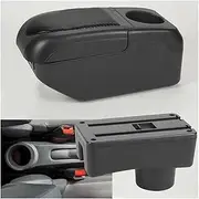 Arm Storage Box For T&oyota For Aygo X For Aygo Storage Box Arm Interior Armrest Box Armrest Storage Box Car Armrest Parts(Black Red)