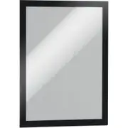 Durable Duraframe Sign Holder Adhesive Back A4 Black Pack 2