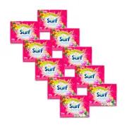 10PK Surf Stain Removal Deep Clean Laundry Detergent Powder Box 500G Rose Fresh
