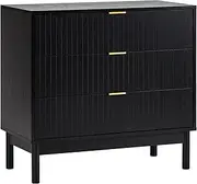 Cooper & Co. Apia 80cm Chest of 3 Drawers Black