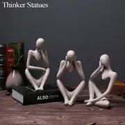 Sandstone Resin Thinkers Statue Left Thinking/Right Thinking/Concentration Thinker Model Toys 1528 #1