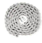 [SHAWZK] Sport Single Speed 6/7/8/9/10/11/12 Speed Bicycle Chain, Light Bicycle Chain, for Road Bicycle, Silver 116 Chain CHS-6/7/8 Speed