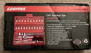 Egofine 46 Pieces 1/4 inch Drive Socket Ratchet Wrench Set with Bit Socket Se...