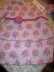 American Girl Doll Bitty Baby Purple Posies Shirt/Top CHILD Size XL 7 New IN BAG