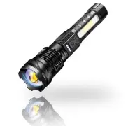 1-3PCS Super Bright Flashlight LED Powerful Rechargeable Torch Zoomable