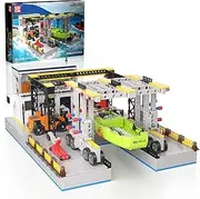 Mould King Ship Repair Factory Kit, Dock Repair Blocks Kits, with Boat, Forklift, Repair Tool, 10142 Kai Factory Model for Children and Adults (1273 Pieces)