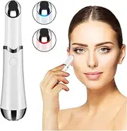 Ideal Swan Eye Massager Wand - Chargeable Facial Massager for Dark Circles, Eye Bags, Puffiness Under Eyes (White)
