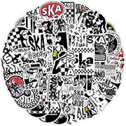 Love SKA Stickers 50PCS Music Stickers, Waterproof Vinyl Toy Decal Stickers for Water Bottle, Laptop, Skateboard, Stickers for Kids Teens Adults