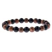 Natural Wood Bead Adjustable Bracelet - Various