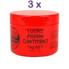 3 x Lucas Papaw Ointment Pawpaw Cream Paw Paw 75g