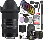 Sigma 18-35mm f/1.8 DC HSM Art Lens for Canon EF with Bundle