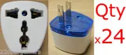 x24 Universal To American Type A Plug Adapter 24pc EU UK AU To U.S Style Blue