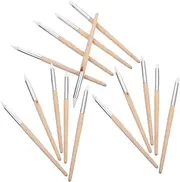 TEHAUX 15pcs Dial Cleaning Stick Nail Tech Accessories Silicone Nail Tools Convenient Clay Sculpting Tools Silicone for Resin Dotting Tools Nail Pen Plastic Household Polymer Clay