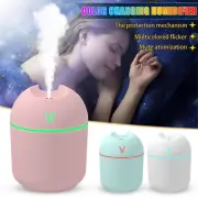 250ML Cold Fog Humidifier Colorful Night Light Portable Cool Sound Humidifier
