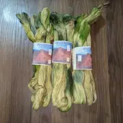 Atacama Yarn Hand Dyed 3 Hanks Color 504 Green Alpaca 50g 110yds