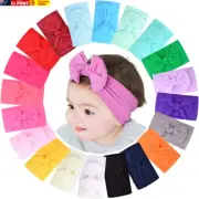 20Pcs Baby Girls Nylon Headbands Turban Hair Bows Hair Band Elastic Hair Accesso