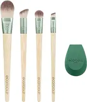 EcoTools Limited Edition Dash of Glow Kit, Makeup Brush & Makeup Sponge Kit, For Foundation & Eyesahdow, Eco-Friendly Makeup Tools, Cruelty-Free, 5 Piece Gift Set