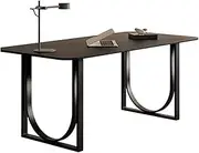 Workstations Vintage Rock Slab Desk Home Pc Table Office Desk Simple Living Room Black Tea Dining Table Office Desk(160 * 80 * 75cm)
