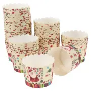 100 Pcs Christmas Cupcake Liners Turntable Muffin Cups Accessories