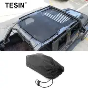 Mesh US Flag Sunshade Bikini Top Cover Anti-UV for Jeep Wrangler JL JT 4Door 18+