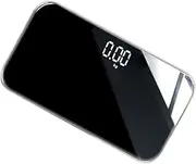 Ipetboom Portable Digital Weight Scale for Home Use Rechargeable Mirror Bathroom Scale Compact Design Easy to Read Display for Fitness Tracking and Storage Spaces