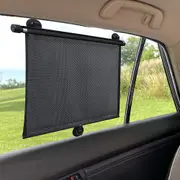 1 Pair of Car Side Window Sun Shade Cover Retractable Car Roller Blind with Suction Cups