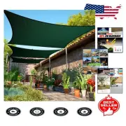 10' x 16' Green Rectangle Sun Shade Sail - Breathable & Versatile Outdoor Canopy