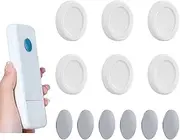 6Pcs Magnetic Remote Control Holder Wall Mount, Tv Remote Storage, Holders Hole-Free Phone Charger Organizer Storage Containers for Home Office Supplies (A White)