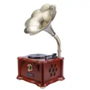 Vintage Vinyl Phonograph Record Player Turntable FM Radio Speakers Subwoofer