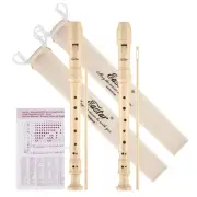 Soprano Recorder Set of 2, Baroque German Fingering C Key Recorder Instrument...