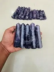 2Pcs Set Amethyst Crystal Points, Amethyst Wands, Large Amethyst Crystal Tower, Amethyst Obelisk, Dream Amethyst Wand, Crystal Points