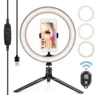 10 inch Led Lamp Selfie Ring Light With Phone Holder & Tripod Stand NWT!