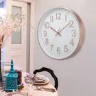 Bedroom Decor Silent Wall Clock 30cm Wall Clock Battery Operated Compact Design