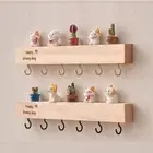 Household Wooden Key Rack Clothes Coat Hooks Kitchen Supplies