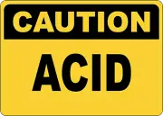 OSHA CAUTION: ACID -- | Laminated Vinyl Decal Sticker Label