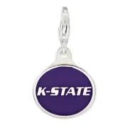 Sterling Silver Enamel Kansas State Univ. W/ Lobster Clasp Charm