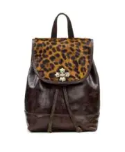 NWT $249 Patricia Nash Seluci Large Backpack Leopard Brown