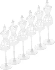 6pcs Doll Hanger Doll Clothes Rack Small Dress Form Doll Clothes Mannequin Model Doll Dress Supplies Miniature Doll Clothes Stands Miniature Mannequin Doll Dress Mannequin