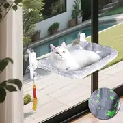 MIMIGLOO Cat Window Perch - Sturdy & Comfortable Cat Window Seat for Indoor Cats, Easy to Install Cat Hammock with Suction Cups, Foldable Cat Hammock Bed for Window with Sturdy Metal Frame