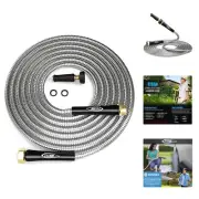 Garden Hose 25FT - 304 Stainless Steel Metal Water Hose, Flexible, Kink-Free,...