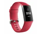 Replacement Silicone Watch Straps Compatible with the Fitbit Charge 3 & Charge 4 - Red