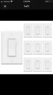 ELEGRP Decorator Paddle Rocker Light Switch 15Amp 120/277V Single Pole with